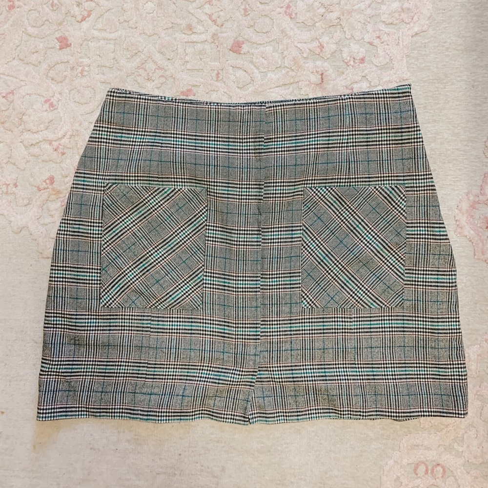 Plaid mini skirt